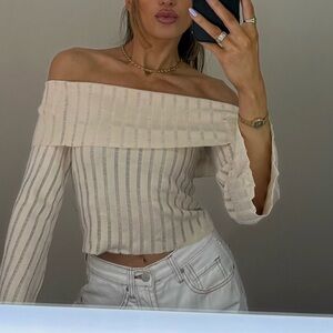 Cream Off-Shoulder Top